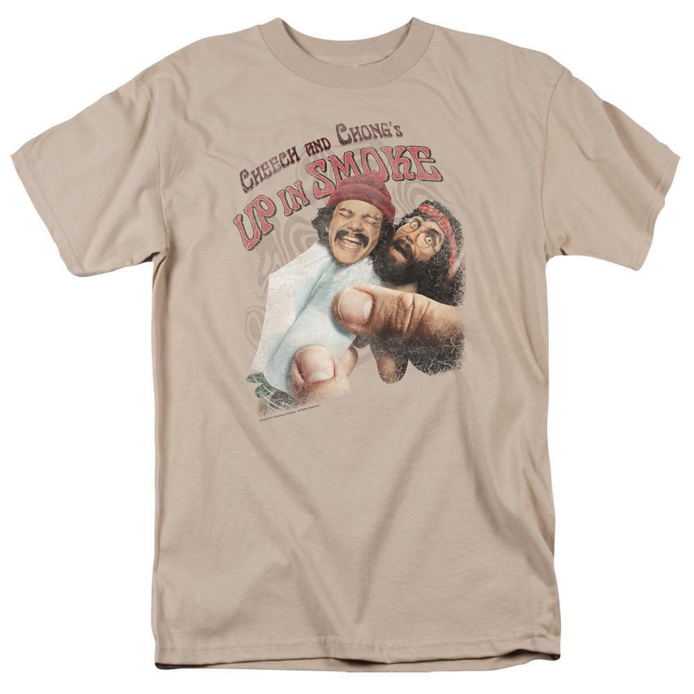 Cheech And Chong Up In Smoke Rolled Up Ss Adult 181 T Shirt Sand